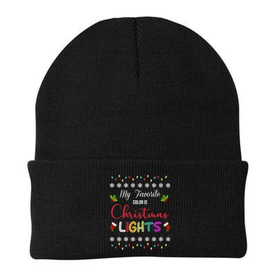 My Favorite Color Is Christmas Lights Beanie