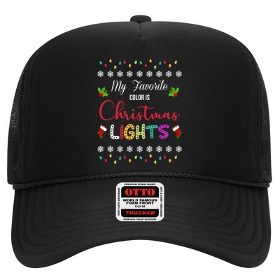 My Favorite Color Is Christmas Lights Trucker Hat
