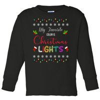 My Favorite Color Is Christmas Lights Toddler Long Sleeve Shirt