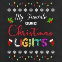 My Favorite Color Is Christmas Lights Golf Towel
