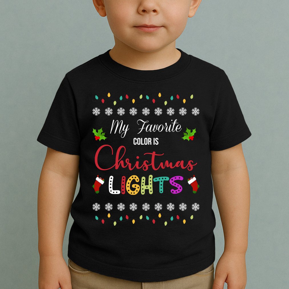 My Favorite Color Is Christmas Lights Toddler T-Shirt
