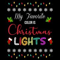 My Favorite Color Is Christmas Lights Women's V-Neck T-Shirt