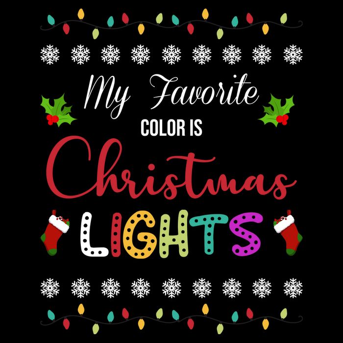 My Favorite Color Is Christmas Lights Women's V-Neck T-Shirt