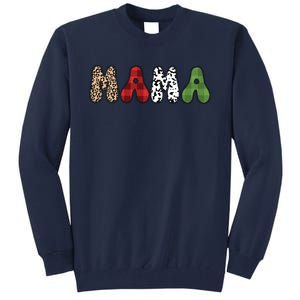 Mama Funny Christmas Holiday Family Matching Tall Sweatshirt