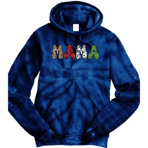 Mama Funny Christmas Holiday Family Matching Tie Dye Hoodie