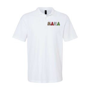 Mama Funny Christmas Holiday Family Matching Softstyle Adult Sport Polo