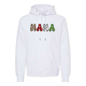 Mama Funny Christmas Holiday Family Matching Premium Hoodie