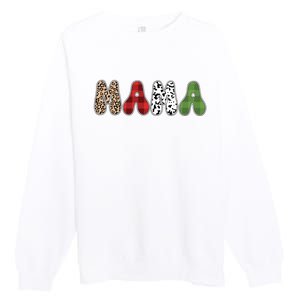 Mama Funny Christmas Holiday Family Matching Premium Crewneck Sweatshirt