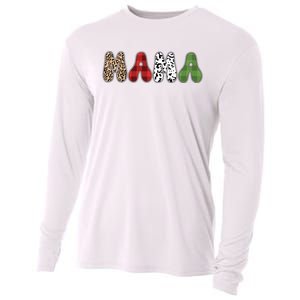 Mama Funny Christmas Holiday Family Matching Cooling Performance Long Sleeve Crew