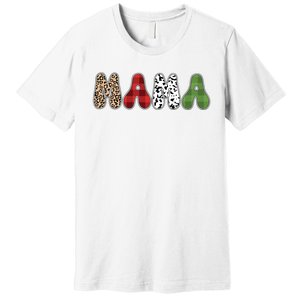 Mama Funny Christmas Holiday Family Matching Premium T-Shirt