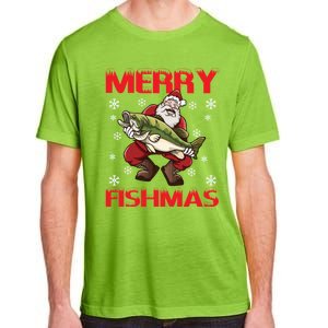 Merry Fishmas Christmas Fishing Fish Gift Adult ChromaSoft Performance T-Shirt