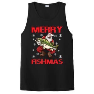 Merry Fishmas Christmas Fishing Fish Gift PosiCharge Competitor Tank