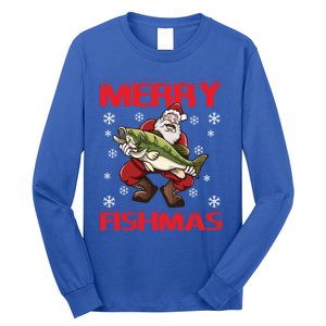 Merry Fishmas Christmas Fishing Fish Gift Long Sleeve Shirt