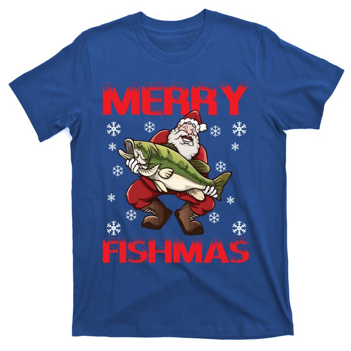 Merry Fishmas Christmas Fishing Fish Gift T-Shirt