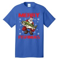 Merry Fishmas Christmas Fishing Fish Gift Tall T-Shirt