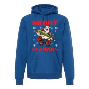 Merry Fishmas Christmas Fishing Fish Gift Premium Hoodie