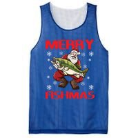 Merry Fishmas Christmas Fishing Fish Gift Mesh Reversible Basketball Jersey Tank