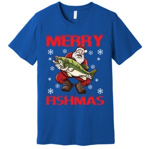 Merry Fishmas Christmas Fishing Fish Gift Premium T-Shirt