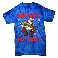 Merry Fishmas Christmas Fishing Fish Gift Tie-Dye T-Shirt