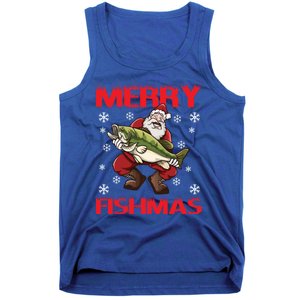 Merry Fishmas Christmas Fishing Fish Gift Tank Top