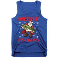 Merry Fishmas Christmas Fishing Fish Gift Tank Top