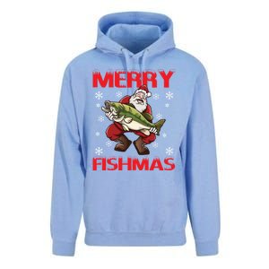 Merry Fishmas Christmas Fishing Fish Gift Unisex Surf Hoodie