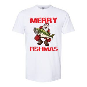 Merry Fishmas Christmas Fishing Fish Gift Softstyle CVC T-Shirt