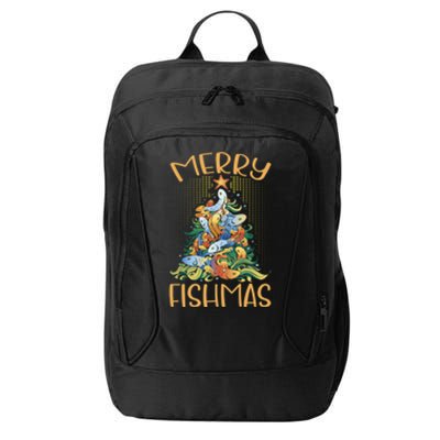 Merry Fishmas Cute Gift City Backpack