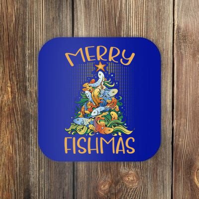 Merry Fishmas Cute Gift Coaster