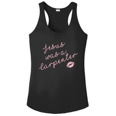 Music Festival Clothing Women Jesus Was A Carpenter Ladies PosiCharge Competitor Racerback Tank