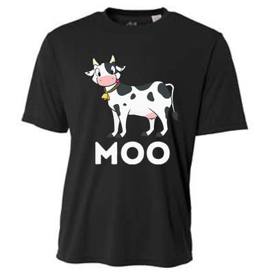 Moo Funny Cow Lover Famer Cattle Ranch Dairy Farming Cooling Performance Crew T-Shirt