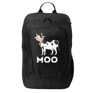 Moo Funny Cow Lover Famer Cattle Ranch Dairy Farming City Backpack