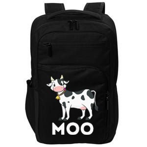 Moo Funny Cow Lover Famer Cattle Ranch Dairy Farming Impact Tech Backpack