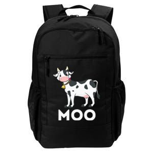 Moo Funny Cow Lover Famer Cattle Ranch Dairy Farming Daily Commute Backpack