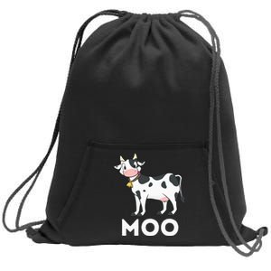 Moo Funny Cow Lover Famer Cattle Ranch Dairy Farming Sweatshirt Cinch Pack Bag