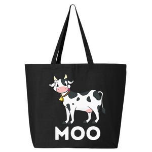 Moo Funny Cow Lover Famer Cattle Ranch Dairy Farming 25L Jumbo Tote