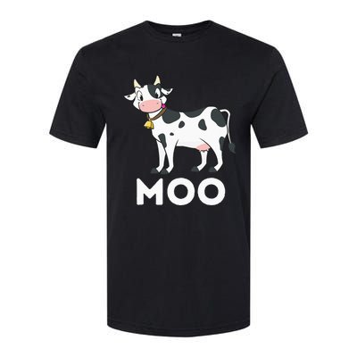 Moo Funny Cow Lover Famer Cattle Ranch Dairy Farming Softstyle® CVC T-Shirt