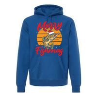 Merry Fishmas Christmas Saying Fishing Xmas Santa Fish Gift Premium Hoodie