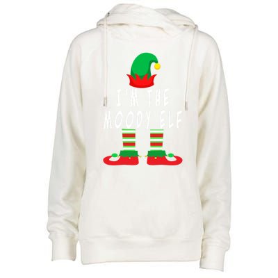 Matching Family Christmas IM The Moody Elf SantaS Helpers Cute Gift Womens Funnel Neck Pullover Hood