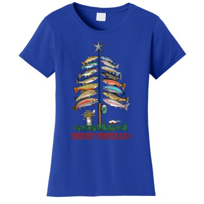 Merry Fishmas Christmas Fish Tree Meaningful Gift Women's T-Shirt