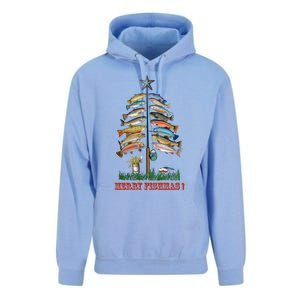 Merry Fishmas Christmas Fish Tree Meaningful Gift Unisex Surf Hoodie