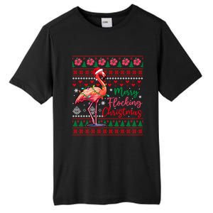 Merry Flocking Christmas Costume Hawaiian Santa Flamingo Gift Tall Fusion ChromaSoft Performance T-Shirt