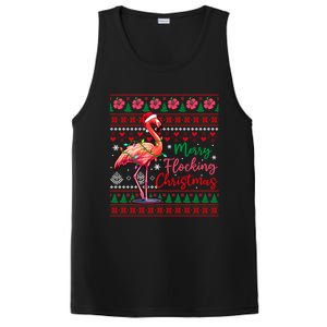 Merry Flocking Christmas Costume Hawaiian Santa Flamingo Gift PosiCharge Competitor Tank