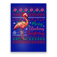 Merry Flocking Christmas Costume Hawaiian Santa Flamingo Gift Poster