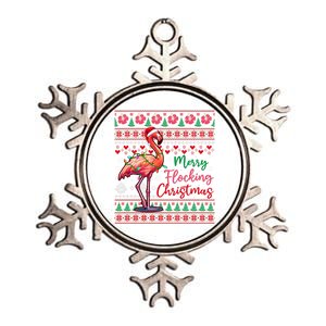 Merry Flocking Christmas Costume Hawaiian Santa Flamingo Gift Metallic Star Ornament