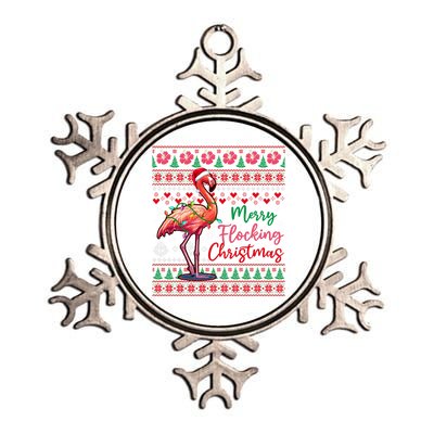 Merry Flocking Christmas Costume Hawaiian Santa Flamingo Gift Metallic Star Ornament