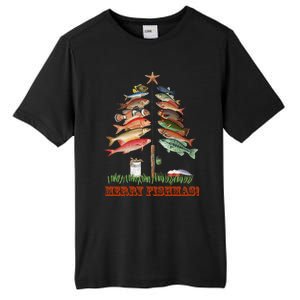 Merry Fishmas Christmas Fish Tree Gift Tall Fusion ChromaSoft Performance T-Shirt