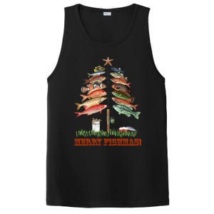 Merry Fishmas Christmas Fish Tree Gift PosiCharge Competitor Tank