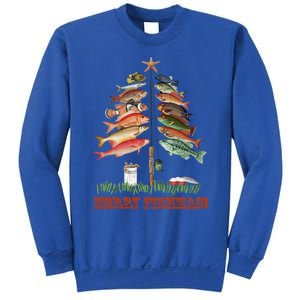 Merry Fishmas Christmas Fish Tree Gift Sweatshirt