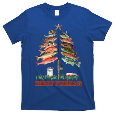 Merry Fishmas Christmas Fish Tree Gift T-Shirt